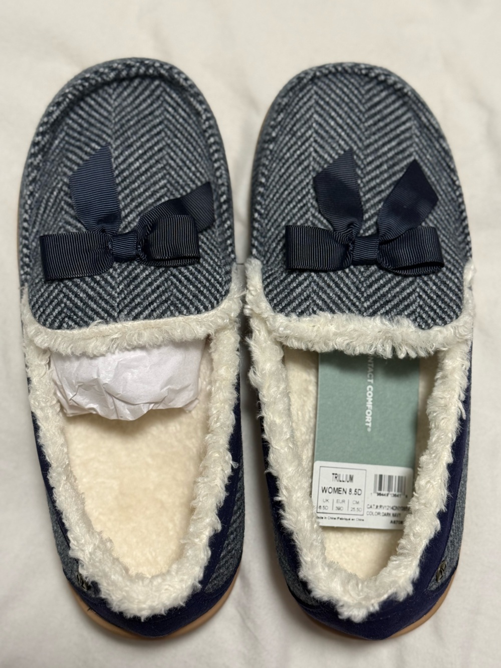 REVITALIGN Orthotic Women’s Cozy-Lined Bow Slippers